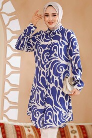 Navy Blue Modest Tunic 11711L 