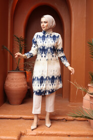 Navy Blue Modest Tunic 11744L - 2