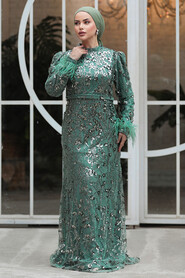  Almond Green Elegant Evening Gowns 23421CY - 3