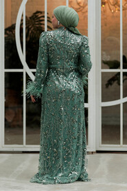  Almond Green Elegant Evening Gowns 23421CY - Thumbnail