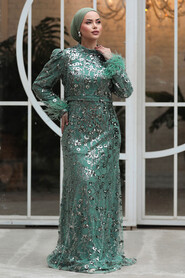  Almond Green Elegant Evening Gowns 23421CY - Thumbnail