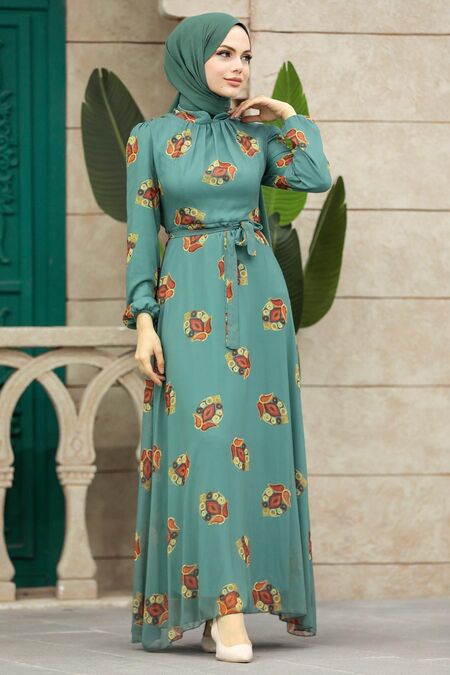  Almond Green High Quality Dress 27937CY - NEVA STYLE