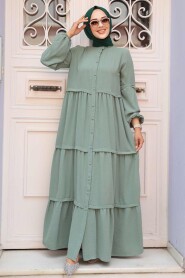  Almond Green High Quality Dress 5850CY - 2