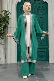  Almond Green Hijab For Women Triple Suit 5237CY - 1