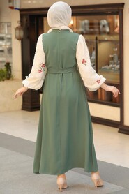 Almond Green Long Dress 12152CY - 3