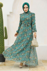  Almond Green Long Dress 27947CY - 3