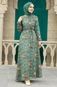  Almond Green Long Sleeve Dress 279081CY - 2