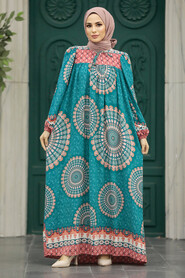  Almond Green Long Sleeve Dress 9005CY - 1