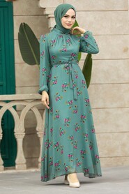  Almond Green Modest Dress 27935CY - 2