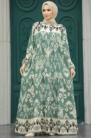  Almond Green Modest Dress 50004CY - 1