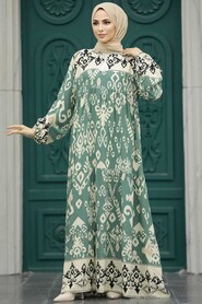  Almond Green Modest Dress 50004CY - 2