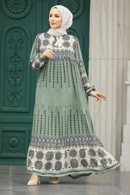  Almond Green Plus Size Dress 50005CY - 2