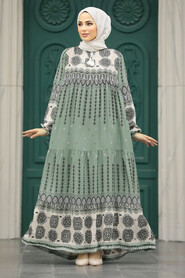  Almond Green Plus Size Dress 50005CY - 1