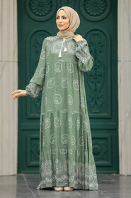  Almond Green Plus Size Dress 50007CY - 2