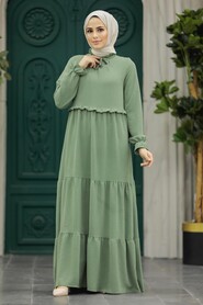  Almond Green Plus Size Dress 5854CY - 1