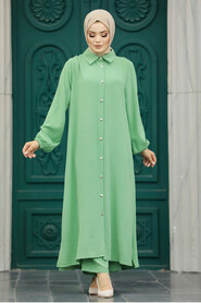  Almond Green Plus Size Dual Suit 10101CY - 3