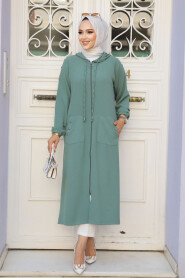  Almond Green Women Coat 511CY - 1