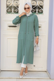  Almond Green Women Coat 511CY - 2
