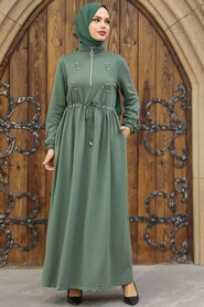  Almond Green Women Dress 1372CY - 1