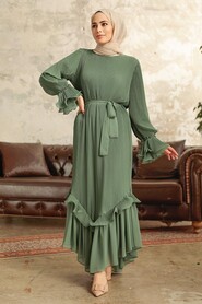  Almond Green Women Dress 3856CY - 1