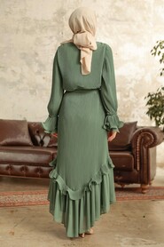  Almond Green Women Dress 3856CY - 3