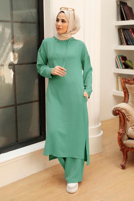  Almond Green Plus Size Dual Suit 5687CY - NEVA STYLE