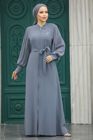  Anthracite Dubai Abaya 20079ANT - 1
