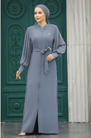  Anthracite Dubai Abaya 20079ANT - 2