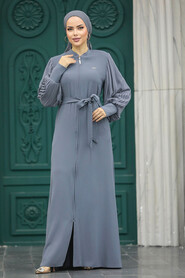  Anthracite Dubai Abaya 20079ANT - 3
