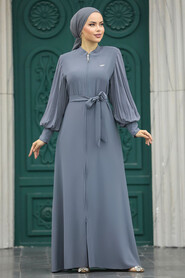 Anthracite Dubai Abaya 20079ANT - 4