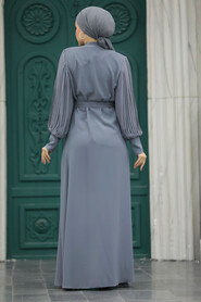  Anthracite Dubai Abaya 20079ANT - 5