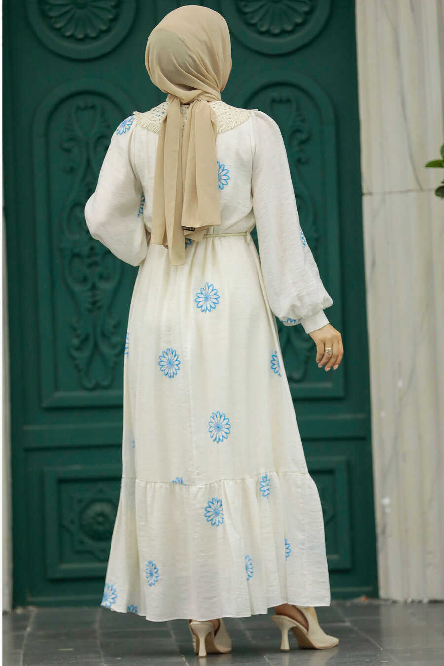 Neva Style - Baby Blue Long Sleeve Dress 13441BM