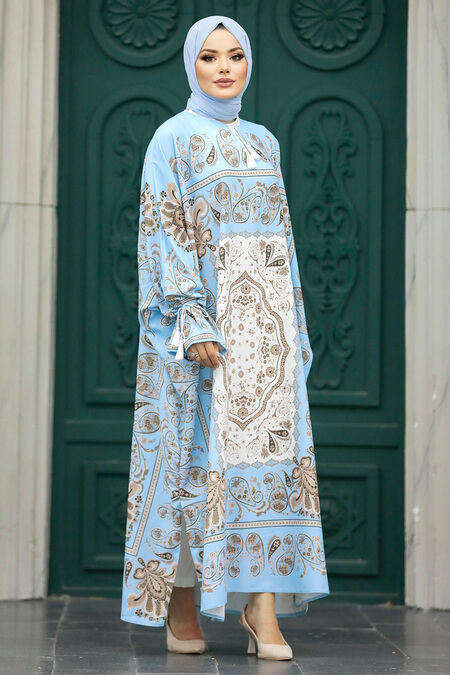  Baby Blue Long Sleeve Tunic 20512BM - NEVA STYLE