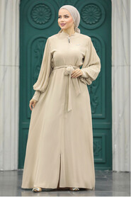  Beige Dubai Abaya 20079BEJ - 1
