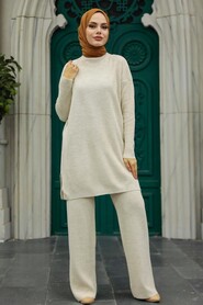  Beige High Quality Knitwear Dual Suit 3413BEJ - 3