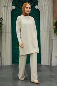  Beige High Quality Knitwear Dual Suit 3413BEJ - 1