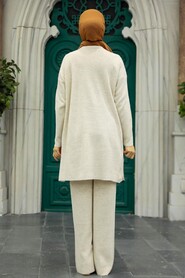  Beige High Quality Knitwear Dual Suit 3413BEJ - 4