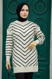  Beige High Quality Knitwear Tunic 81861BEJ - 1