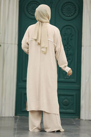  Beige High Quality Triple Suit 30126BEJ - 4