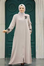  Beige High Quality Turkish Abaya 62533BEJ - 3