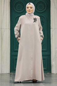  Beige High Quality Turkish Abaya 62533BEJ - 2