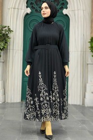 Beige Hijab Dress 38170BEJ - 1