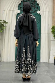  Beige Hijab Dress 38170BEJ - 2