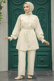  Beige Hijab Dual Suit 5899BEJ - 1