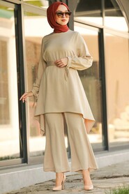  Beige Hijab Dual Suit Dress 11280BEJ - 1