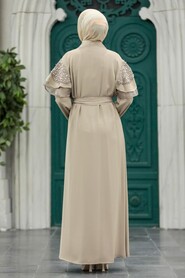  Beige Hijab For Women Abaya 388900BEJ - 4