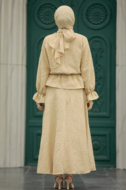  Beige Hijab For Women Dual Suit 31921BEJ - 3