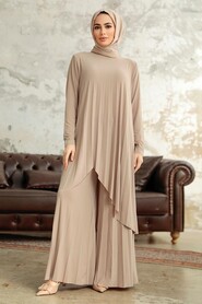  Beige Hijab For Women Dual Suit 41612BEJ - 2