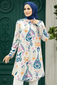  Beige Hijab For Women Tunic 11622BEJ - 1