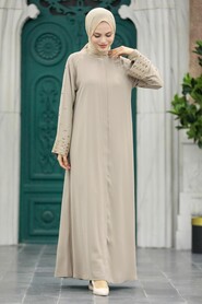  Beige Hijab For Women Turkish Abaya 350400BEJ - 3